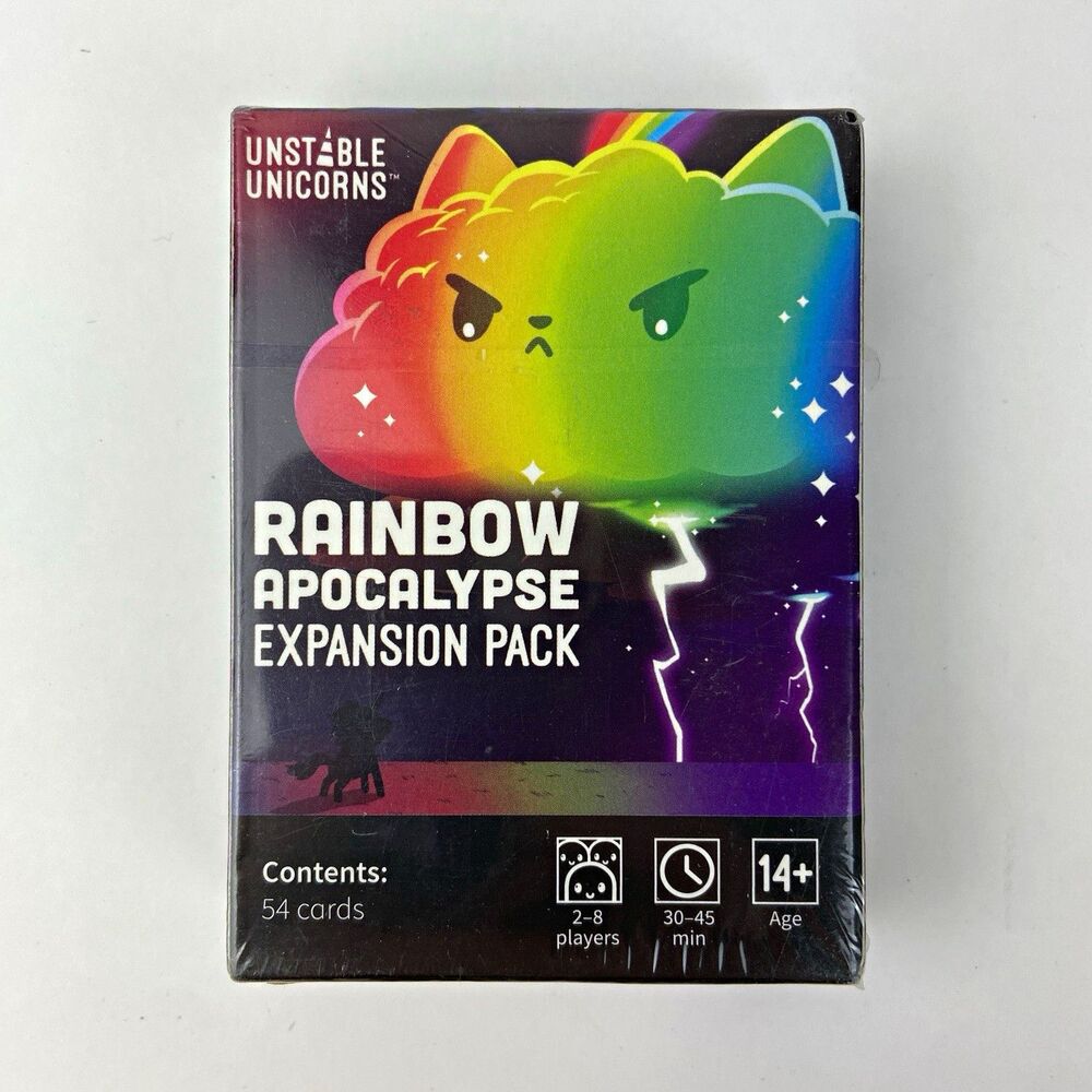 Unstable Unicorns Rainbow Apocalypse Expansion Pack Card Game, 2-8 Players 14+